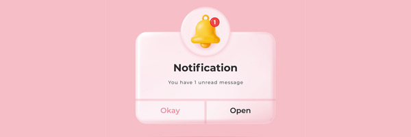 illustration of a mobile notification