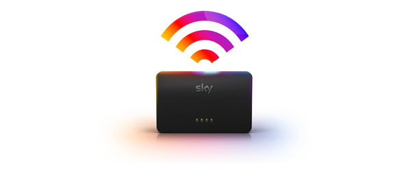 Image of Sky Broadband Hub with Wi-Fi logo